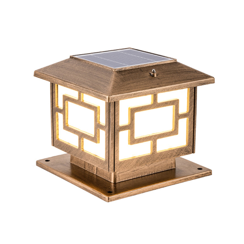 Modern LED Pillar Light Household Solar Lighting Fixture for Garden
