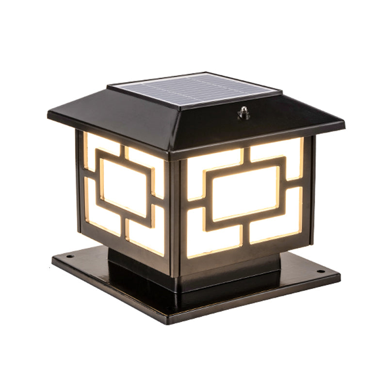 Modern LED Pillar Light Household Solar Lighting Fixture for Garden