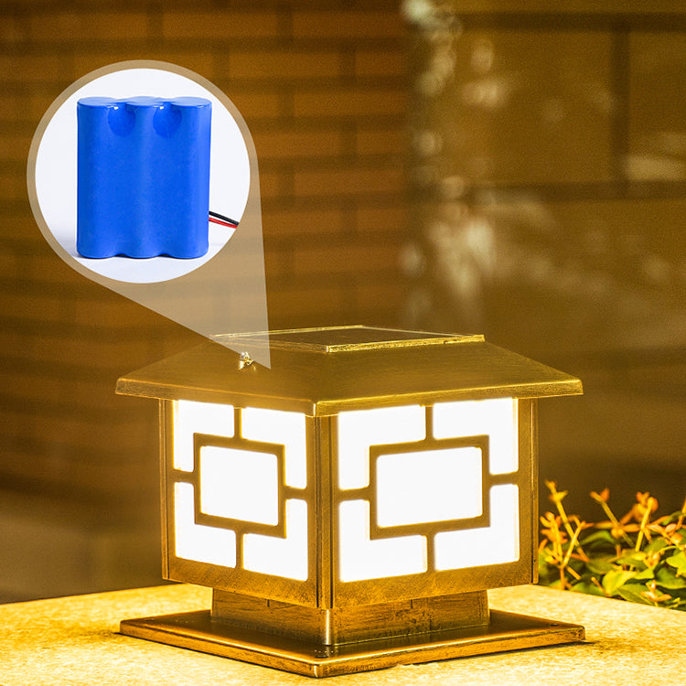 Modern LED Pillar Light Household Solar Lighting Fixture for Garden