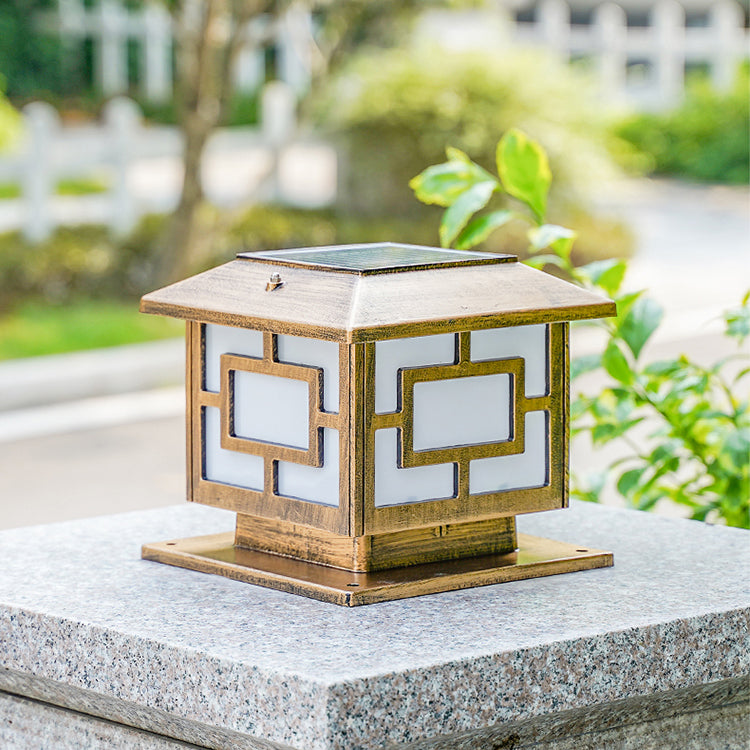 Modern LED Pillar Light Household Solar Lighting Fixture for Garden
