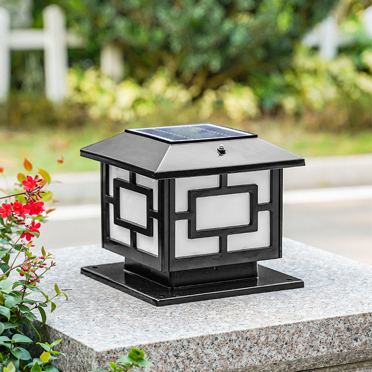 Modern LED Pillar Light Household Solar Lighting Fixture for Garden