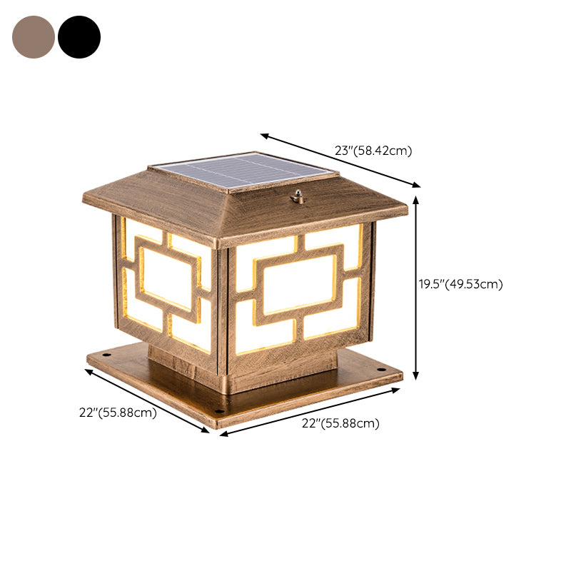 Modern LED Pillar Light Household Solar Lighting Fixture for Garden