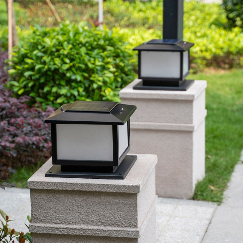 Modern LED Pillar Light Minimalist LED Solar Lighting Fixture for Garden