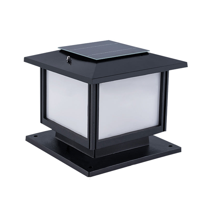 Modern LED Pillar Light Minimalist LED Solar Lighting Fixture for Garden