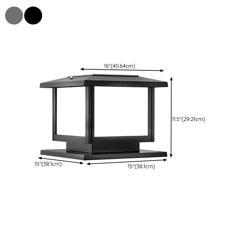 Modern LED Pillar Light Minimalist LED Solar Lighting Fixture for Garden