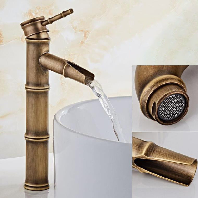 Brass Country Basin Faucet Single Hole Vanity Sink Faucet for Bathroom