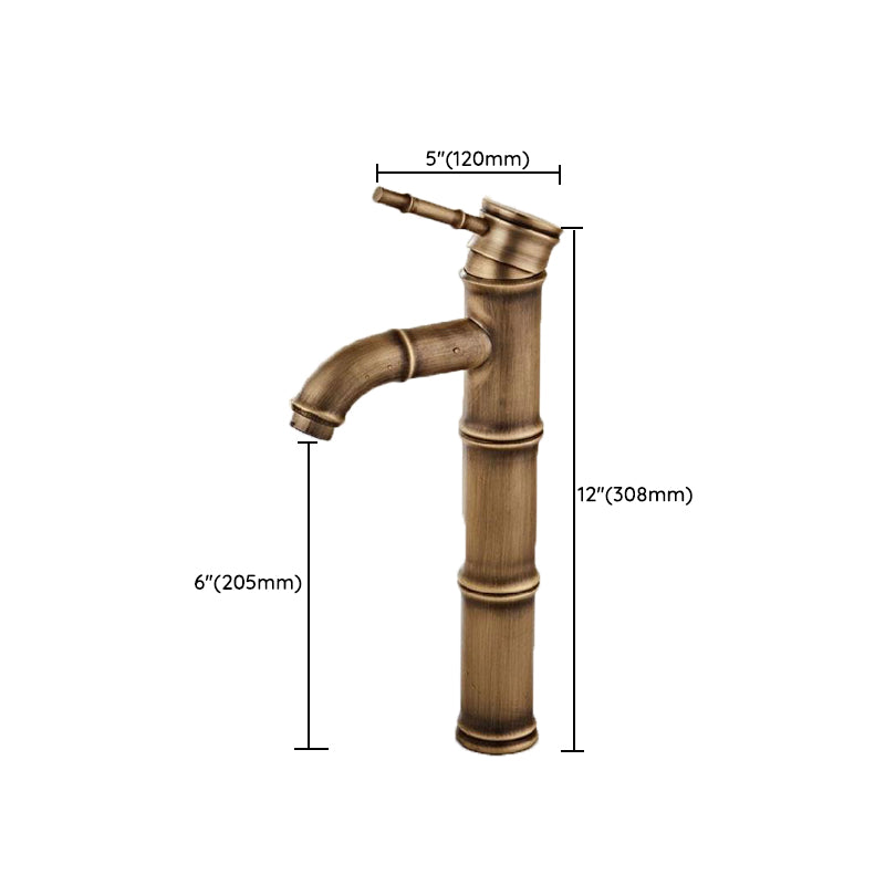 Brass Country Basin Faucet Single Hole Vanity Sink Faucet for Bathroom