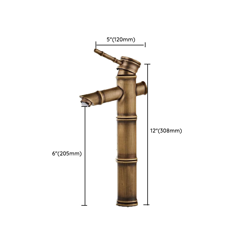 Brass Country Basin Faucet Single Hole Vanity Sink Faucet for Bathroom