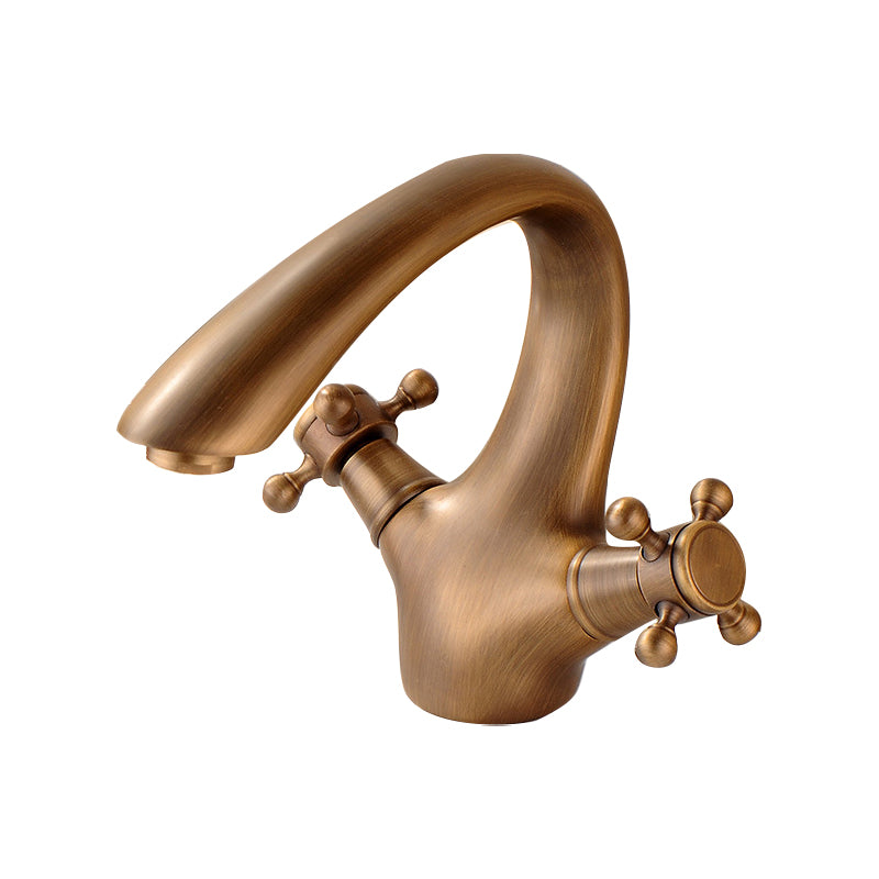 Glam Centerset Faucet 1 Hole Sink Faucet with 2 Cross Handles