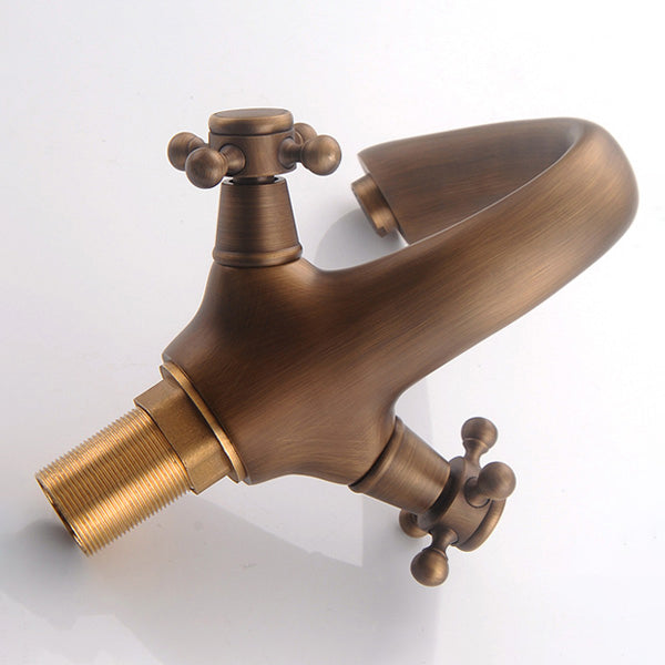 Glam Centerset Faucet 1 Hole Sink Faucet with 2 Cross Handles