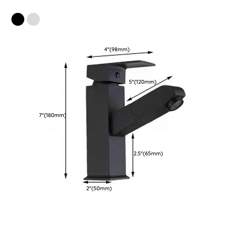 Lever Handle Faucet Contemporary Pull-out Faucet for Bathroom