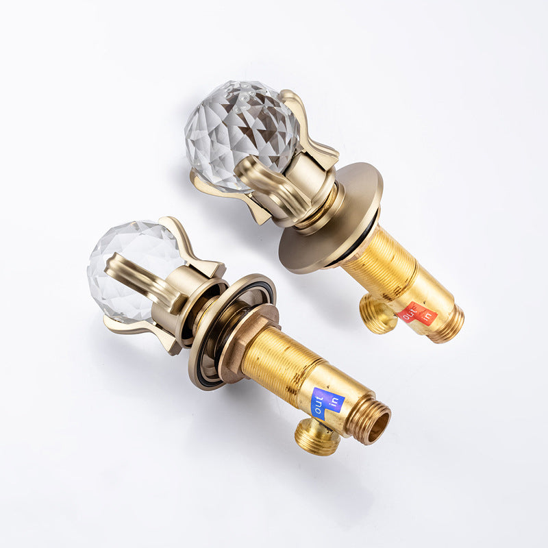 Light Luxury Basin Faucet Waterfall Spout Bathroom Faucet Knob Handle Sink Faucet