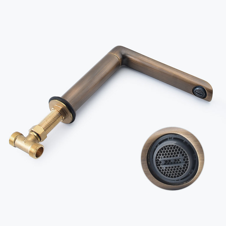 7.28" H Luxury Vanity Sink Faucet 3-hole Circular Bathroom Faucet