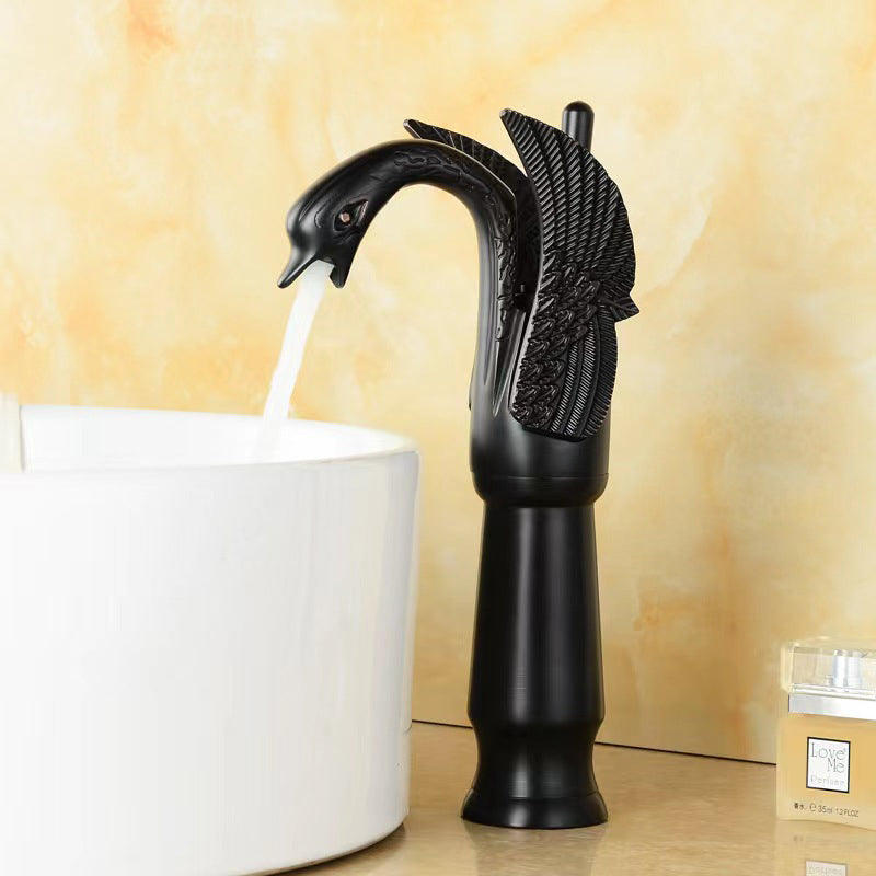 Full Brass Bathroom Vanity Faucet Hot and Cold Single Handle Basin Faucet