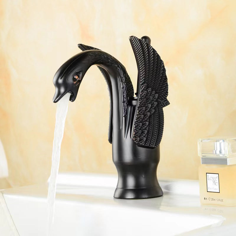 Full Brass Bathroom Vanity Faucet Hot and Cold Single Handle Basin Faucet