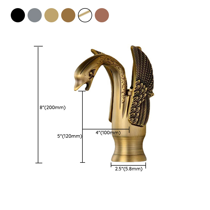Full Brass Bathroom Vanity Faucet Hot and Cold Single Handle Basin Faucet