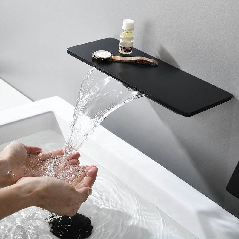Full Copper Recessed Basin Faucet Bathroom Hot and Cold Single Handle Wall Mounted Faucet