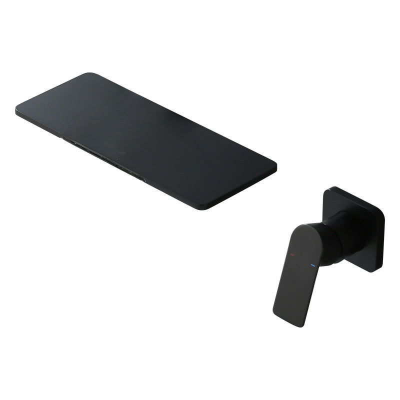 Full Copper Recessed Basin Faucet Bathroom Hot and Cold Single Handle Wall Mounted Faucet