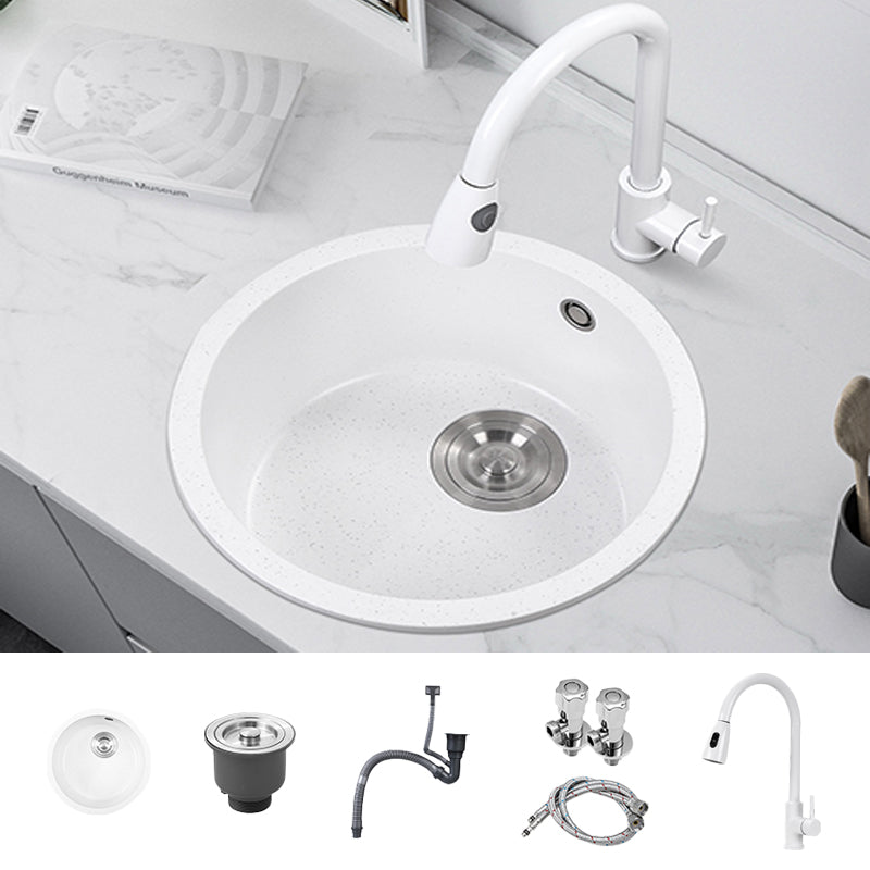 Single Bowl Kitchen Sink Modern Quartz Kitchen Sink with Round Shape