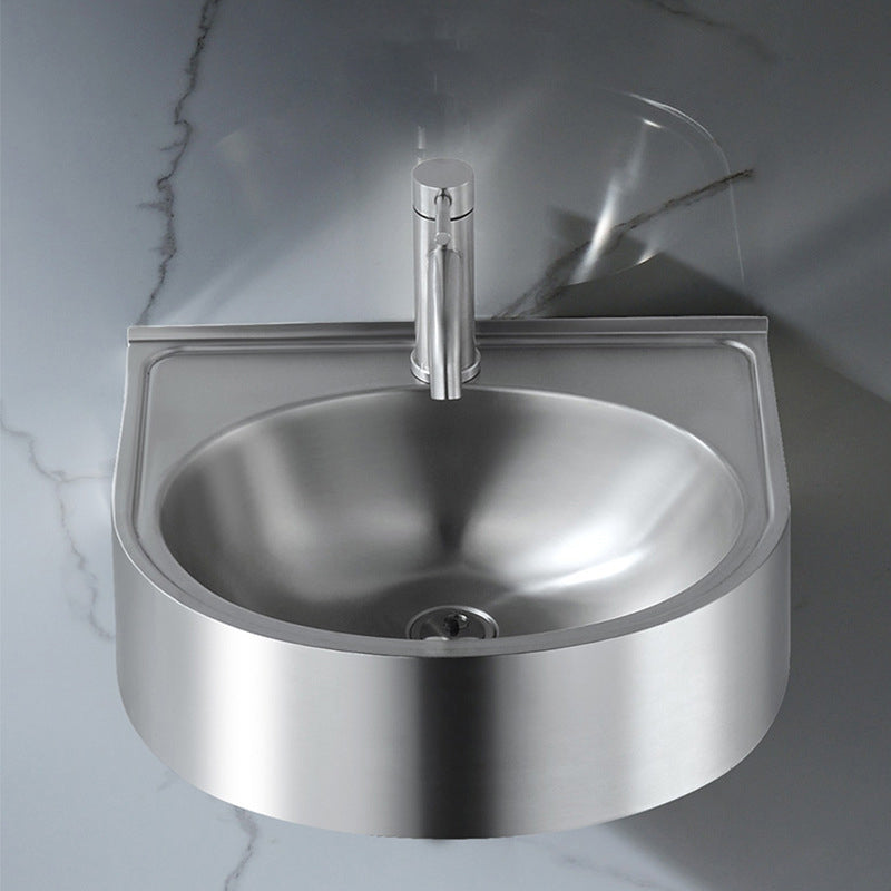 Modern Vessel Bathroom Sink Metal U-Shaped Wall Mount Bathroom Sink(Not Including Faucet)