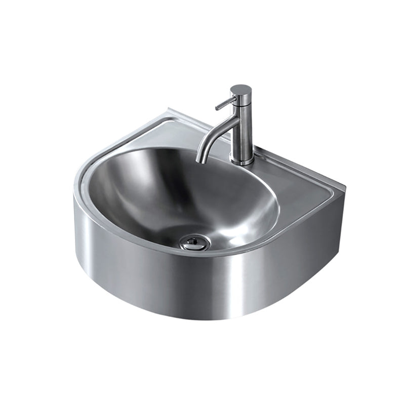 Modern Vessel Bathroom Sink Metal U-Shaped Wall Mount Bathroom Sink(Not Including Faucet)