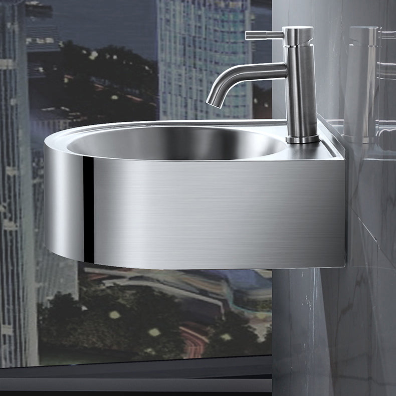 Modern Vessel Bathroom Sink Metal U-Shaped Wall Mount Bathroom Sink(Not Including Faucet)