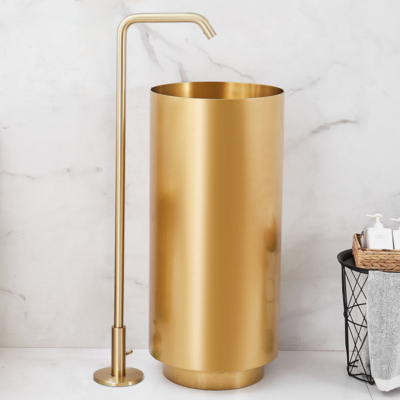 Tub Filler High Arc Handshower Lever Handle Copper Freestanding Tub Filler