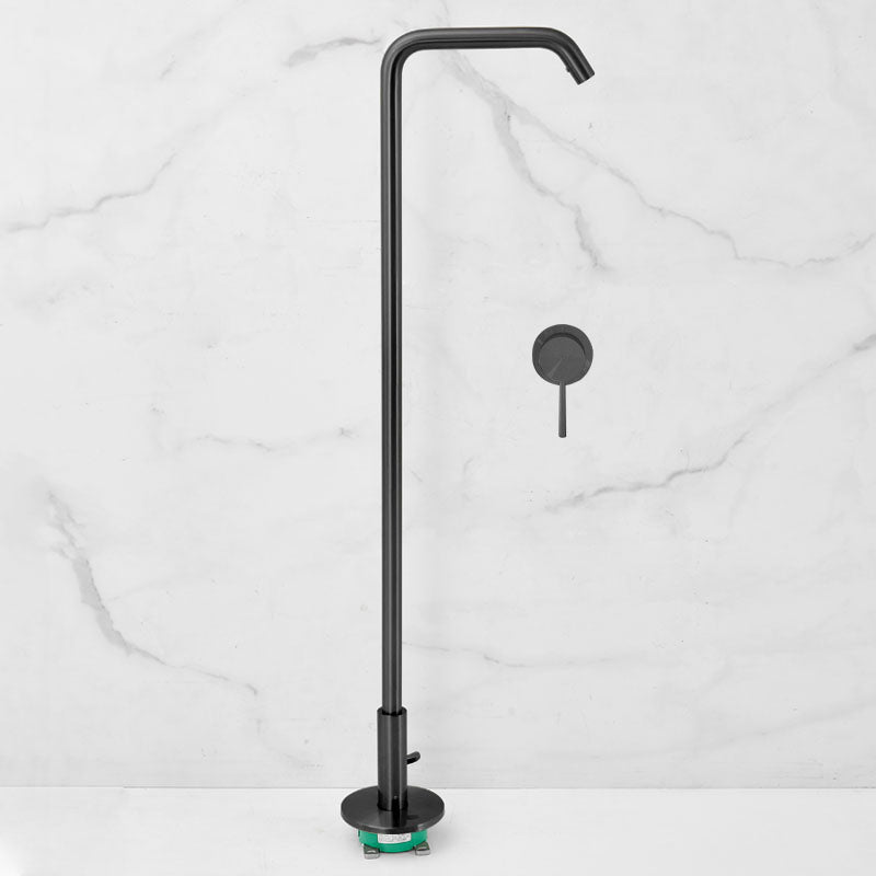 Tub Filler High Arc Handshower Lever Handle Copper Freestanding Tub Filler