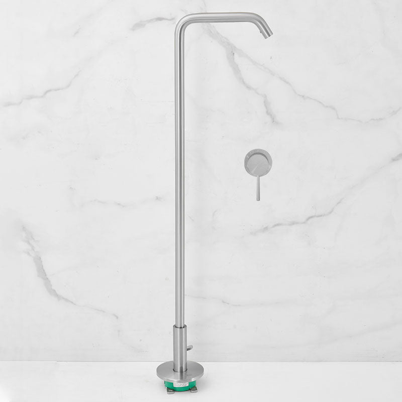 Tub Filler High Arc Handshower Lever Handle Copper Freestanding Tub Filler