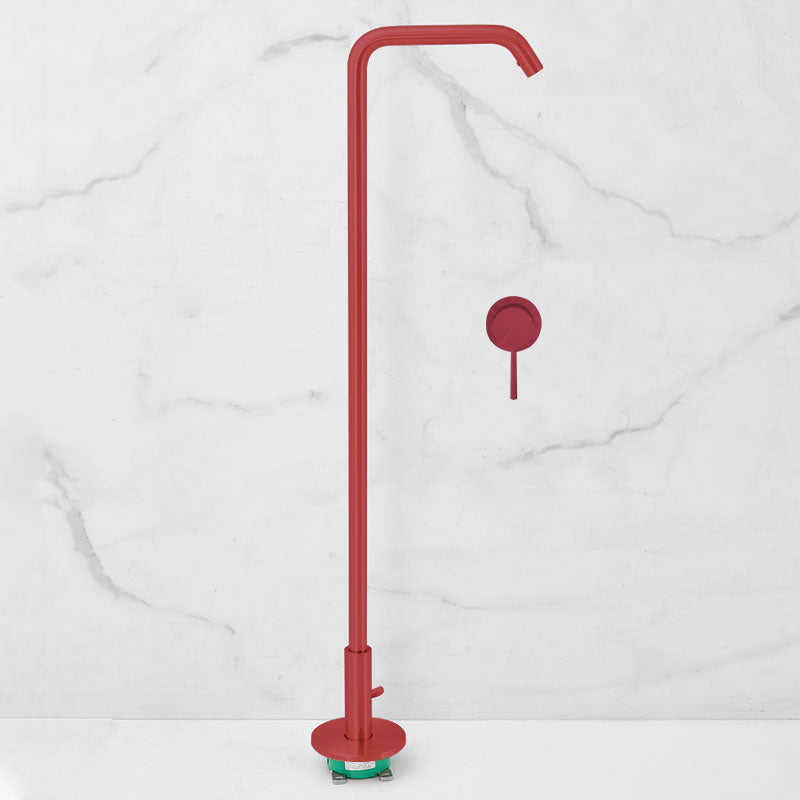 Tub Filler High Arc Handshower Lever Handle Copper Freestanding Tub Filler