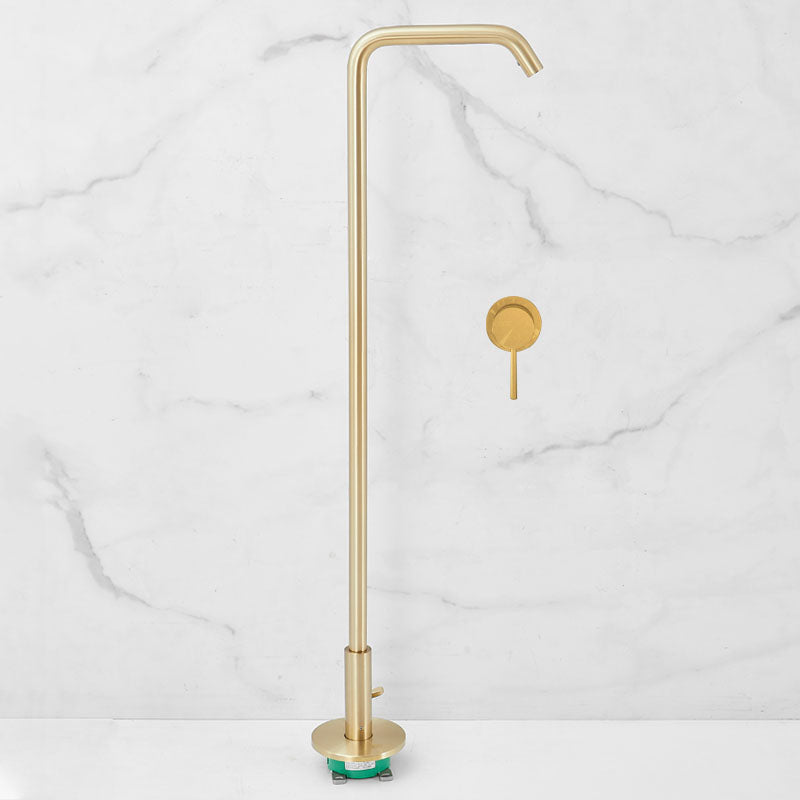 Tub Filler High Arc Handshower Lever Handle Copper Freestanding Tub Filler