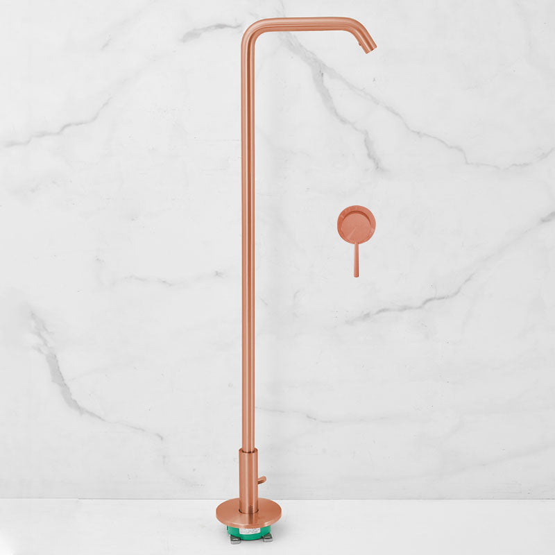 Tub Filler High Arc Handshower Lever Handle Copper Freestanding Tub Filler