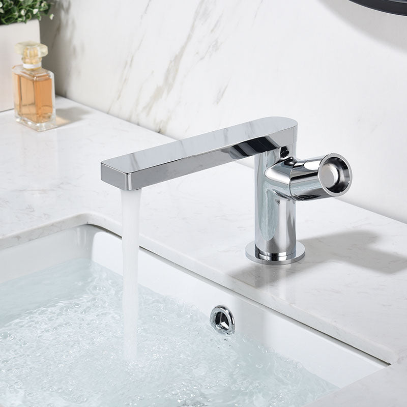 Modern Brass Bathroom Faucet Knob Handles Deck-mount Fixed Faucet