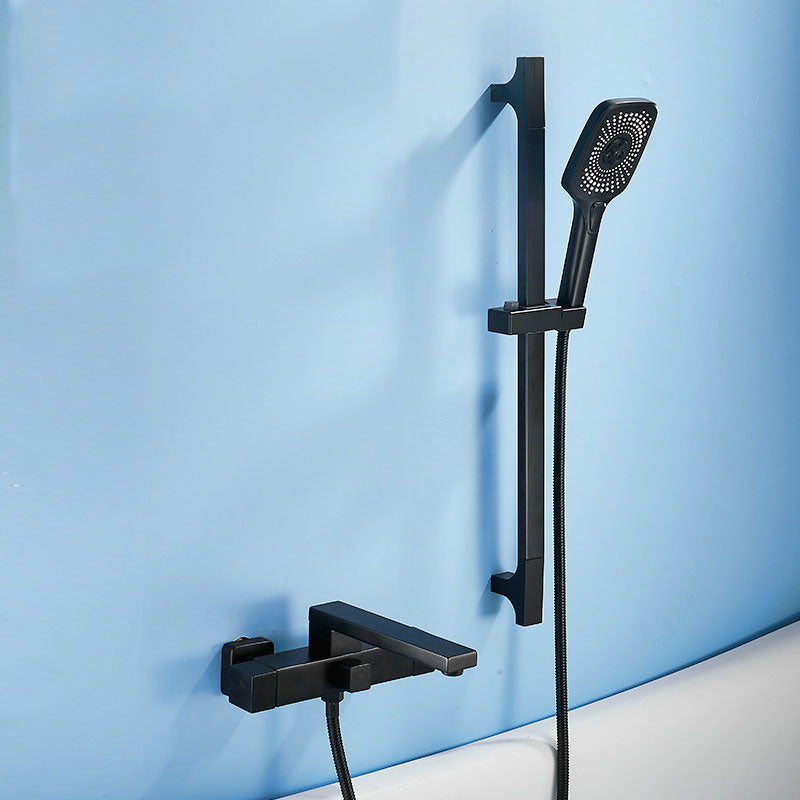 Wall Mounted MetalTub Filler Double Handles Wall Mounted Faucet