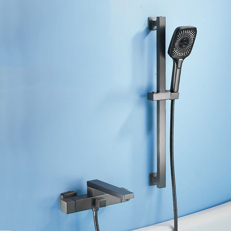 Wall Mounted MetalTub Filler Double Handles Wall Mounted Faucet