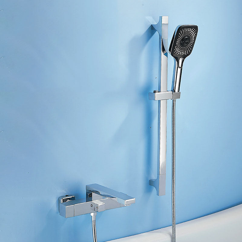 Wall Mounted MetalTub Filler Double Handles Wall Mounted Faucet