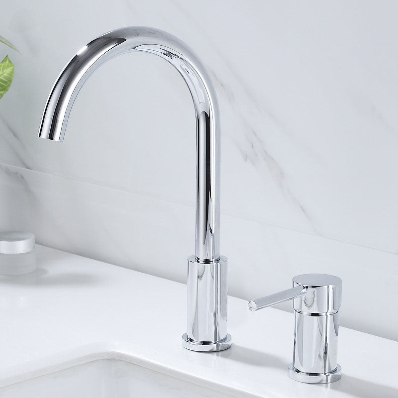 Industrial Roman Tub Faucet Trim High Arc Deck Mount Copper Bathtub Faucet