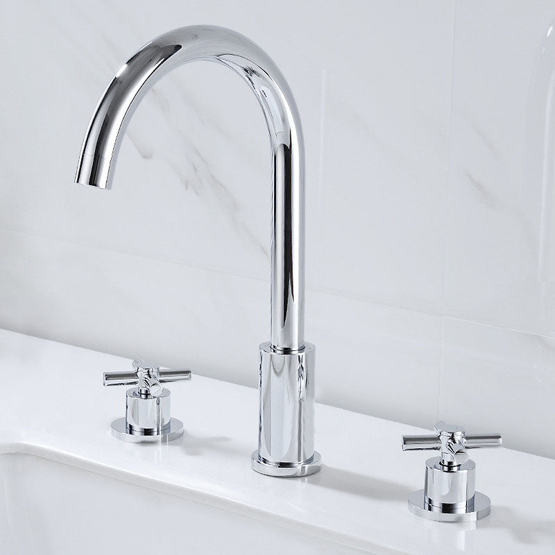 Industrial Roman Tub Faucet Trim High Arc Deck Mount Copper Bathtub Faucet