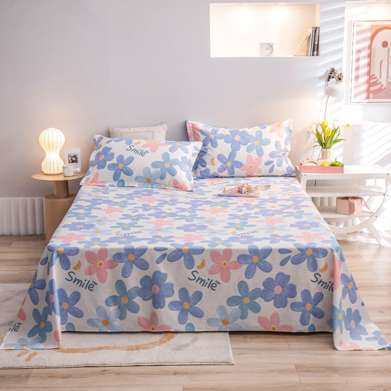 100 Cotton Bed Sheet Set Soft & Smooth Breathable Bed Sheet Set
