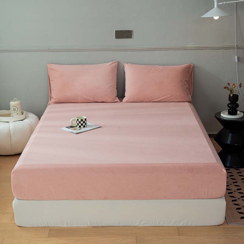 Solid Color Bed Sheet Non-Pilling Fade Resistant Polyester Bed Sheet