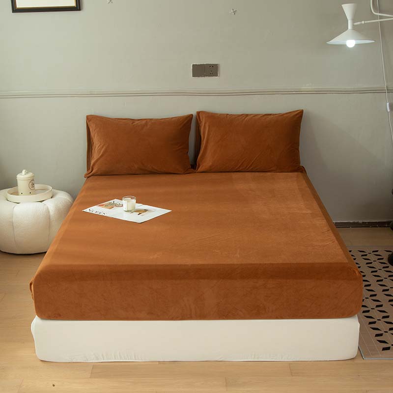 Solid Color Bed Sheet Non-Pilling Fade Resistant Polyester Bed Sheet