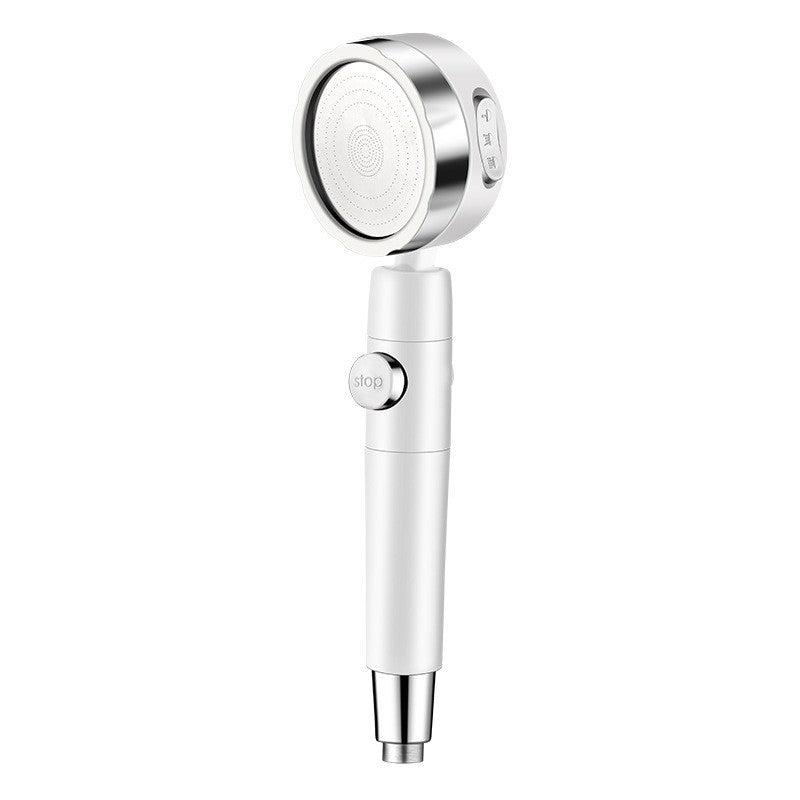 Adjustable Water Flow Shower Head Solid Color 3 Settings Round Handheld Shower Head