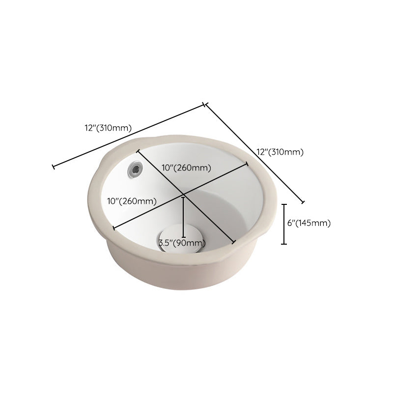 Modern Single Bowl Kitchen Sink Quartz Kitchen Sink with Round Shape