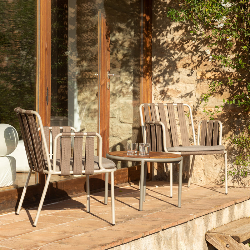 Boho Round Dining Table Set 1/3/4/5 Pieces Patio Dining Table Set