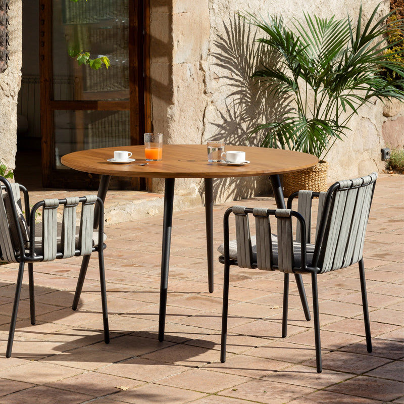 Boho Round Dining Table Set 1/3/4/5 Pieces Patio Dining Table Set