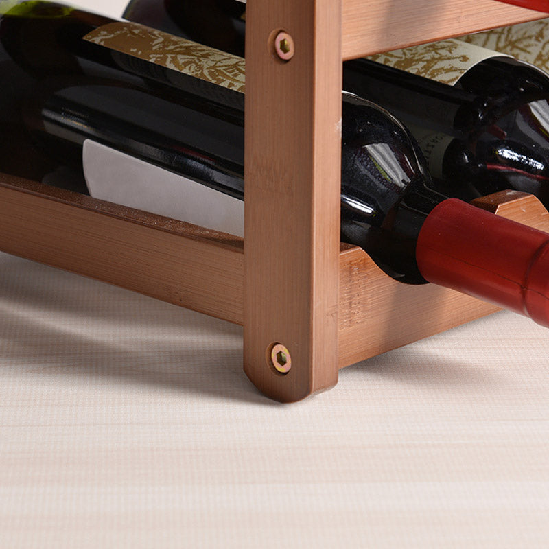 Modern Countertop Wine Rack Wood Wine Bottle Rack for Living Room