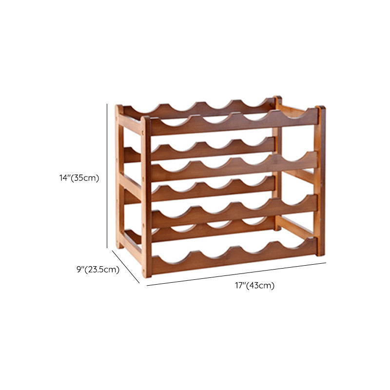 Modern Countertop Wine Rack Wood Wine Bottle Rack for Living Room