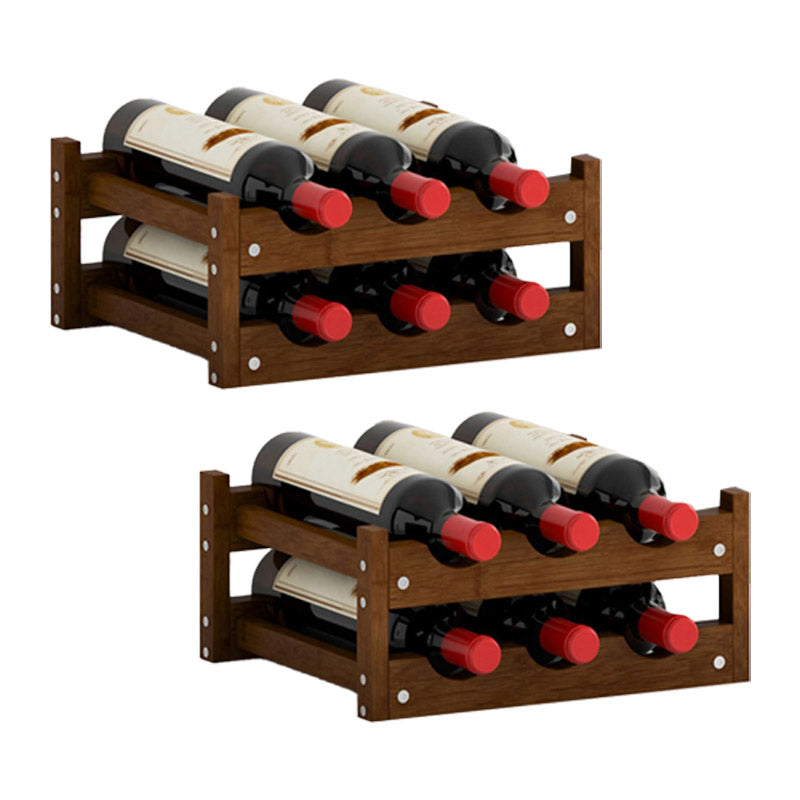 Solid Wood Wine Rack Countertop Wine Bottle Rack for Living Room