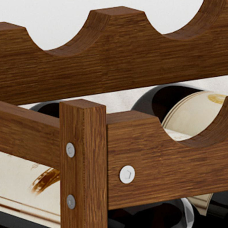 Solid Wood Wine Rack Countertop Wine Bottle Rack for Living Room