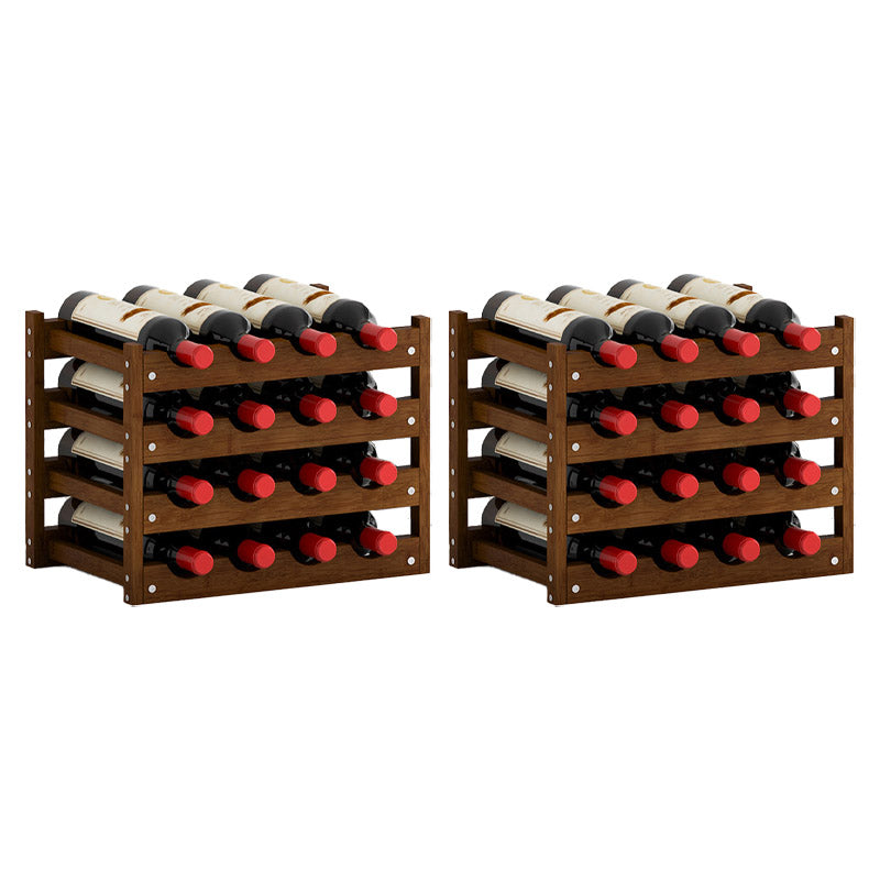 Solid Wood Wine Rack Countertop Wine Bottle Rack for Living Room